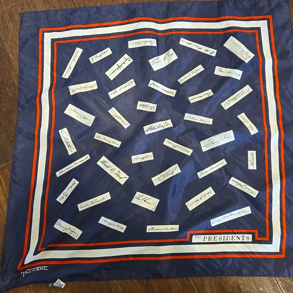 Vintage  80's Millicent The President's Signature Scarf